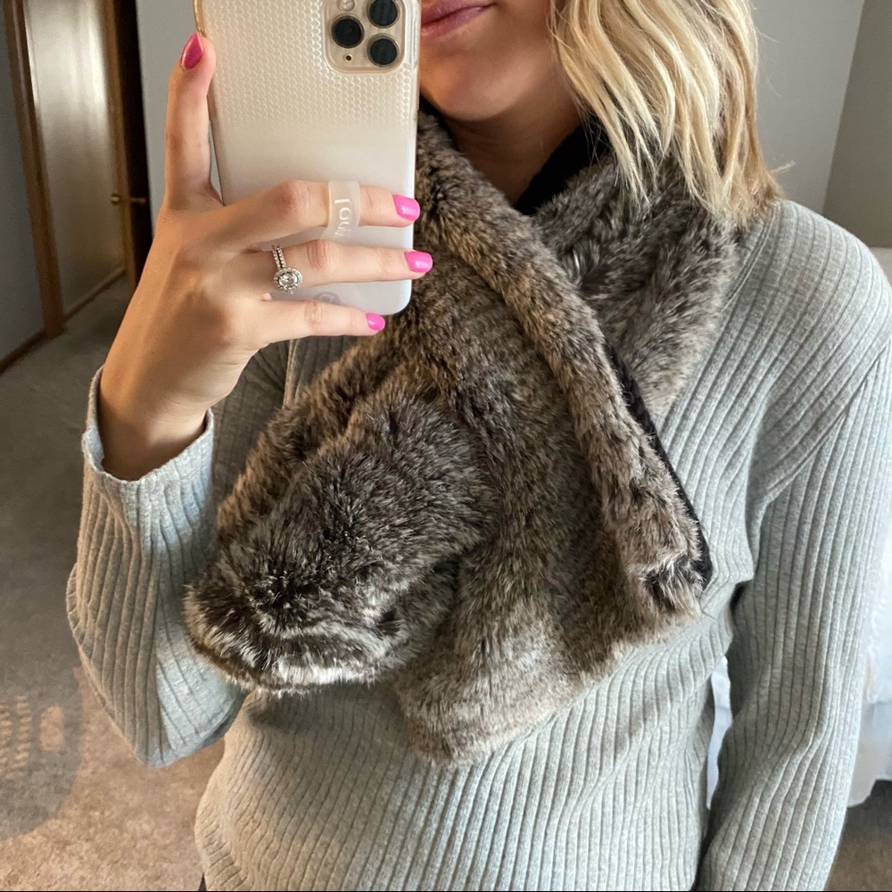 Stella & Dot Reversible Fur Scarf